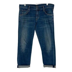 Citizens Of Humanity Emerson Slim Boyfriend Jeans Mid Rise Cropped Size 28